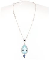 Vicenza - Piazzetta Palladio 2 - Halskette Crivelli Dame Acquamarina in Weißgold Acquamarina 9.37 Ct 372-2347 - 372-2347